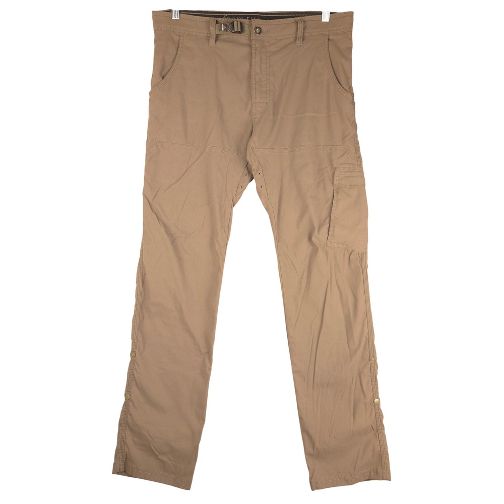 Prana Zion Straight Fit Cargo Pants Mens Tan Brown M43183227 34x32 (Fits 34x31)